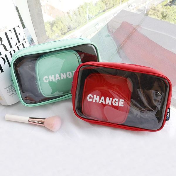 cosmetic bags & cases two-piece toiletry bag waterproof travel makeup solid color transparent women portable beauty organizer case
cosmetic bags & cases two-piece toiletry bag waterproof travel makeup solid color transparent women portable beauty organizer case