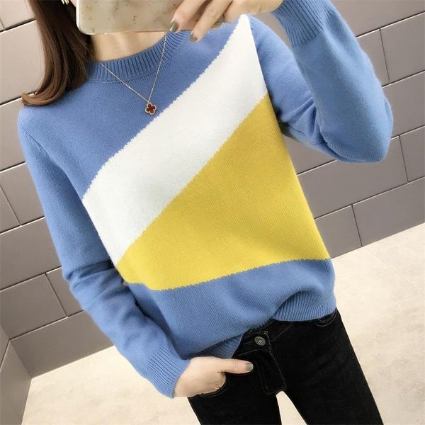women's sweaters 9364 autumn-style round collar slim knitted sweater color matching pullover 37-2 floor 11 rows east 1 shelf, White;black
women's sweaters 9364 autumn-style round collar slim knitted sweater color matching pullover 37-2 floor 11 rows east 1 shelf, White;black