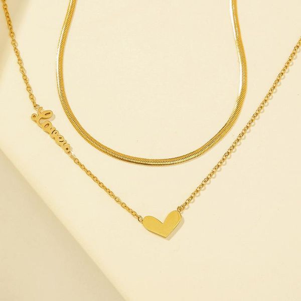 korean love double necklace ladies ins style sweet heart-shaped clavicle girls temperament titanium steel jewelry pendant necklaces, Silver
korean love double necklace ladies ins style sweet heart-shaped clavicle girls temperament titanium steel jewelry pendant necklaces, Silver