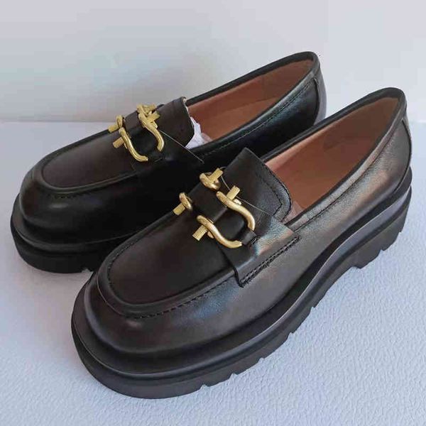 dress shoes retro british style thick sole single women round toe real leather gold button loafers female spring flat platform f4c, Black
dress shoes retro british style thick sole single women round toe real leather gold button loafers female spring flat platform f4c, Black