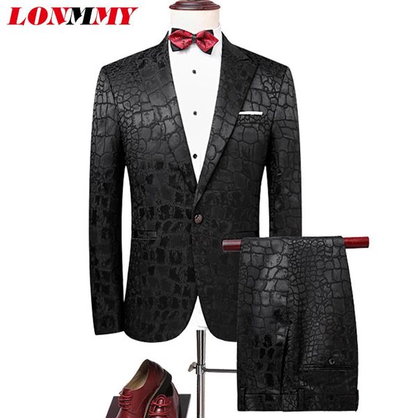 men's suits & blazers lonmmy 4xl wedding dress blazer men 2 pieces mens with pants slim hip-hop casual jacket tuxedos, White;black
men's suits & blazers lonmmy 4xl wedding dress blazer men 2 pieces mens with pants slim hip-hop casual jacket tuxedos, White;black