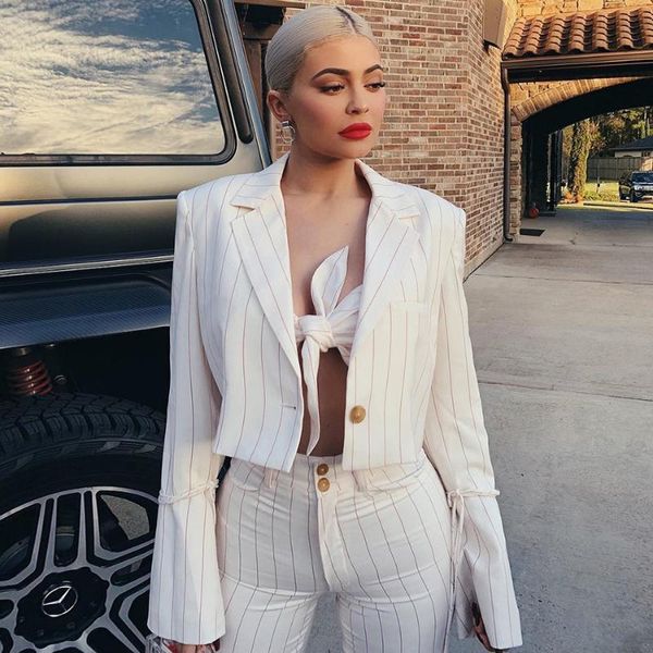 women's two piece pants yt 2021 celebrity kylie jenner party blazer flare long sleeve striped suits crop 3 set, White
women's two piece pants yt 2021 celebrity kylie jenner party blazer flare long sleeve striped suits crop 3 set, White