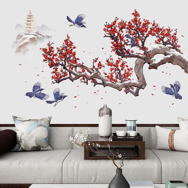 wall stickers chinese style ink branch plum blossom living room sofa tv background study self-adhesive painting
wall stickers chinese style ink branch plum blossom living room sofa tv background study self-adhesive painting