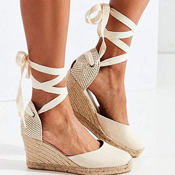 sandals summer wedge 2021 women's ankle strap beach high heel pumps lace up breathable ladies casual shoes, Black
sandals summer wedge 2021 women's ankle strap beach high heel pumps lace up breathable ladies casual shoes, Black