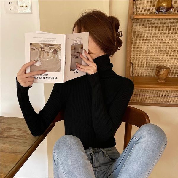 women's sweaters cmaz sweater for women autumn winter turtleneck slim-fit and, White;black
women's sweaters cmaz sweater for women autumn winter turtleneck slim-fit and, White;black
