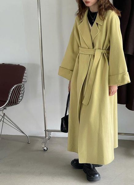 women's wool & blends cashmere coat female vintage long 100% jacket women autumn winter overcoat clothes belt abrigos mujer, Black
women's wool & blends cashmere coat female vintage long 100% jacket women autumn winter overcoat clothes belt abrigos mujer, Black
