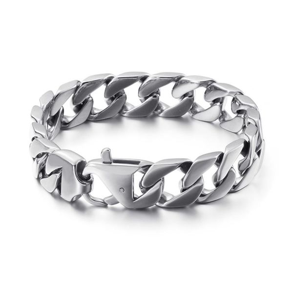 wide polished 316l stainless steel man curb cuban link chain bracelet hiphop men's biker bracelets & bangles male jewelry link,, Black
wide polished 316l stainless steel man curb cuban link chain bracelet hiphop men's biker bracelets & bangles male jewelry link,, Black