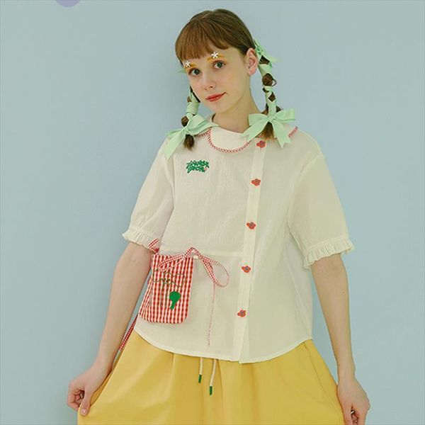 original design cute sweet womens blouses kawaii white cotton short sleeve preppy style summer loose
original design cute sweet womens blouses kawaii white cotton short sleeve preppy style summer loose