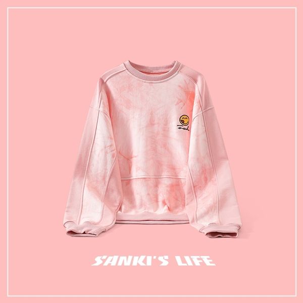 pink young hearts niche design spring 2021 round neck loose tie dye couple pullover for men and women, Black
pink young hearts niche design spring 2021 round neck loose tie dye couple pullover for men and women, Black