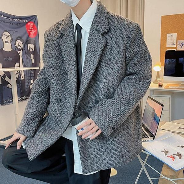 men's suits & blazers autumn hand-woven suit korean business casual fashion loose jacket pure color formal men, White;black
men's suits & blazers autumn hand-woven suit korean business casual fashion loose jacket pure color formal men, White;black