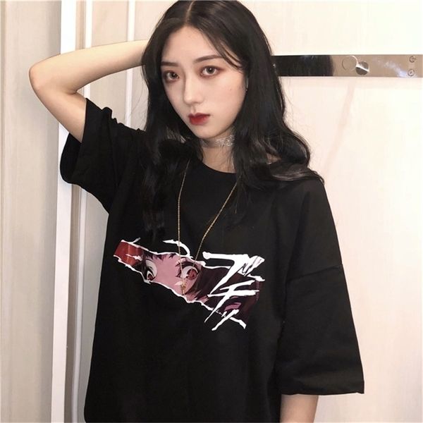 summer womens t-shirts korean style clothing ulzzang harajuku shirts casual cartoon printing black t-shirt 210512, White
summer womens t-shirts korean style clothing ulzzang harajuku shirts casual cartoon printing black t-shirt 210512, White