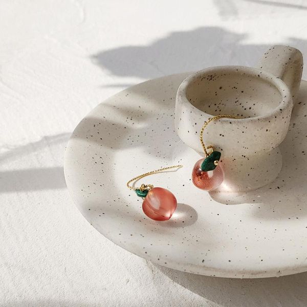 dangle & chandelier minar cute clear glass peach hook earrings for women 2021 gold color alloy resin fruit hanging korean jewelry, Silver
dangle & chandelier minar cute clear glass peach hook earrings for women 2021 gold color alloy resin fruit hanging korean jewelry, Silver