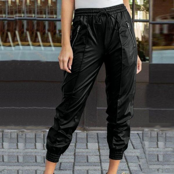 women's pants & capris zanzea women casual elastic waist pu leather stylish tactical female streetwear pantalon solid long turnip trous, Black;white
women's pants & capris zanzea women casual elastic waist pu leather stylish tactical female streetwear pantalon solid long turnip trous, Black;white