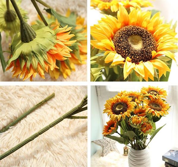 2021 sunflower artificial flower bridal flowers bouquet wedding party decorations home room decor decorative flowers, White
2021 sunflower artificial flower bridal flowers bouquet wedding party decorations home room decor decorative flowers, White