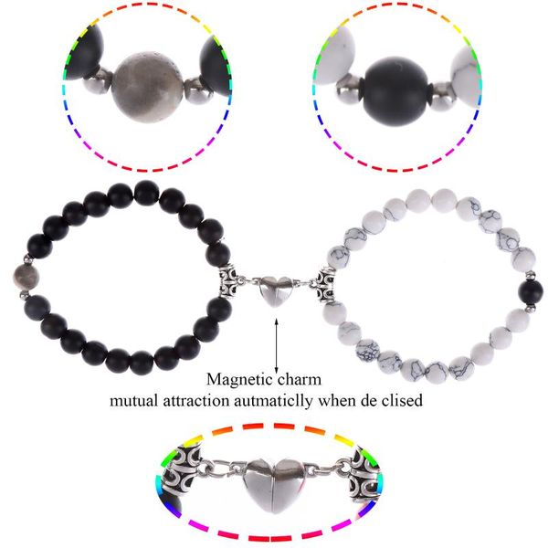 charm bracelets 2pcs women couple magnetic natural stone matching braslet for lovers valentine magnet bracelet jewelry gift, Golden;silver
charm bracelets 2pcs women couple magnetic natural stone matching braslet for lovers valentine magnet bracelet jewelry gift, Golden;silver