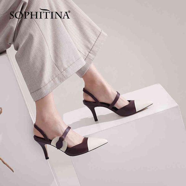 sophitina pumps shoes women heels concise style genuine leather basic thin office lady stylish spring autumn pointed toe fo197 210513, Black
sophitina pumps shoes women heels concise style genuine leather basic thin office lady stylish spring autumn pointed toe fo197 210513, Black