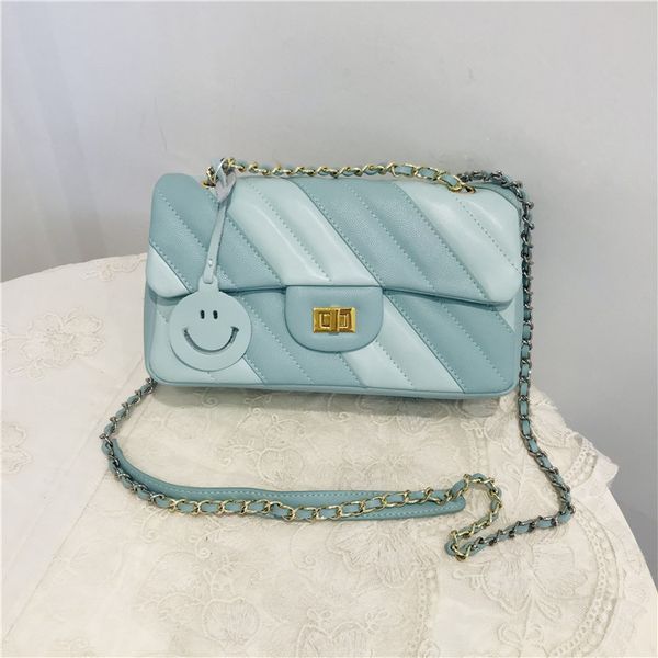 2021 spring and summer new leather bag blue danube one shoulder small square bag chain xiaoxiangfeng messenger female
2021 spring and summer new leather bag blue danube one shoulder small square bag chain xiaoxiangfeng messenger female