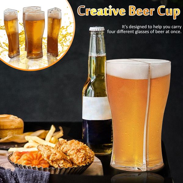 Super Schooner Beer Glasses Mug Cup Separable 4 Part Large Capacity Thick Beer Mug Glass Transparent for Bar Christmas Party
Super Schooner Beer Glasses Mug Cup Separable 4 Part Large Capacity Thick Beer Mug Glass Transparent for Bar Christmas Party