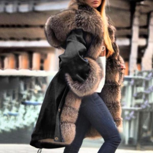 women's fur & faux spring autumn women coats loose casual jackets temperament outerwear streetwear all-match fashion overcoat, Black
women's fur & faux spring autumn women coats loose casual jackets temperament outerwear streetwear all-match fashion overcoat, Black