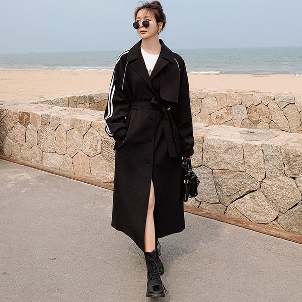 women's trench coats black windbreaker jacket female spring autumn long loose temperament lapel ladies cloak sports leisure coa, Tan;black
women's trench coats black windbreaker jacket female spring autumn long loose temperament lapel ladies cloak sports leisure coa, Tan;black