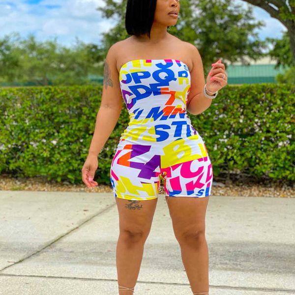 off shoulder letter printed tube playsuit casual summer rompers 210702, Black;white
off shoulder letter printed tube playsuit casual summer rompers 210702, Black;white