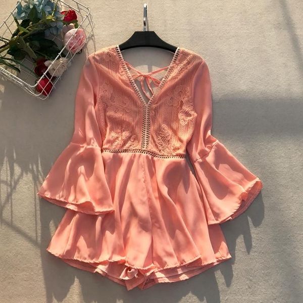 women's jumpsuits & rompers playsuits v-neck mandarin sleeve high waist ruffles lace-up lace chiffon street, Black;white
women's jumpsuits & rompers playsuits v-neck mandarin sleeve high waist ruffles lace-up lace chiffon street, Black;white