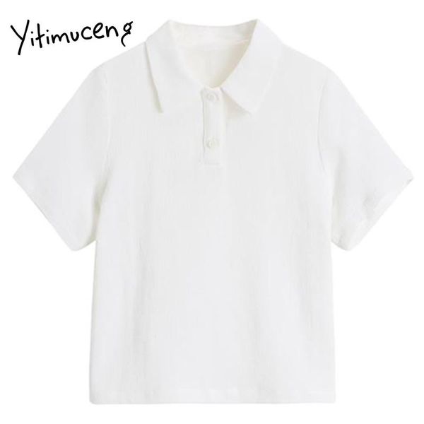 women's t-shirt yitimuceng white t shirts woman casual harajuku tees turn-down collar clothes solid 2021 summer korean fashion tshirts
women's t-shirt yitimuceng white t shirts woman casual harajuku tees turn-down collar clothes solid 2021 summer korean fashion tshirts