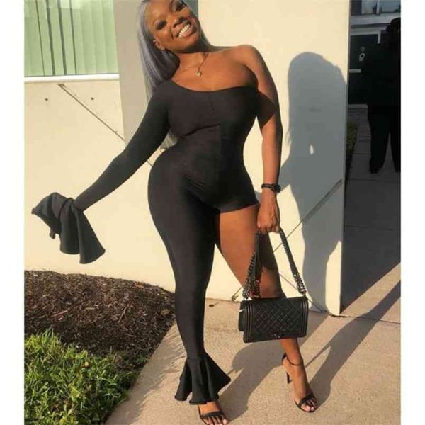 omsj women clubwear one off shoulder fashion legged bodycon ruffle long sleeve jumpsuit romper female 210517, Black;white
omsj women clubwear one off shoulder fashion legged bodycon ruffle long sleeve jumpsuit romper female 210517, Black;white