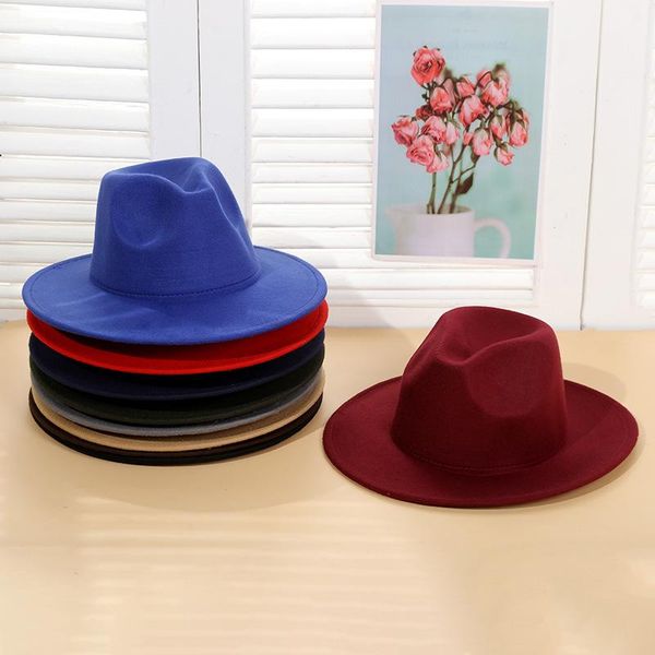 wide brim hats jazz fedora hat men women winter imitation wool felt mens fashion sun fedoras chapeau caps stingy cap, Blue;gray
wide brim hats jazz fedora hat men women winter imitation wool felt mens fashion sun fedoras chapeau caps stingy cap, Blue;gray