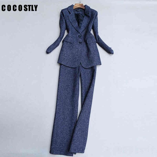 women's suits & blazers fashion pants suit female autumn winter casual rough woolen jacket + wide leg two-piece set women gjxw, White;black
women's suits & blazers fashion pants suit female autumn winter casual rough woolen jacket + wide leg two-piece set women gjxw, White;black