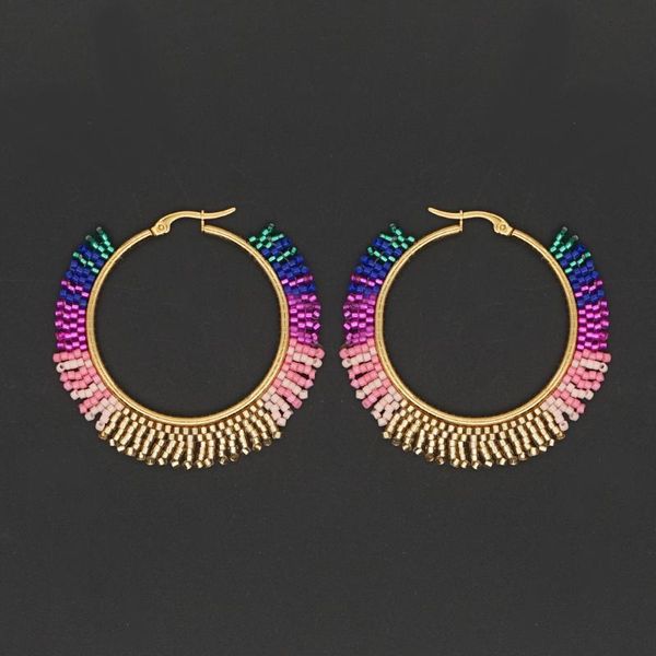 hoop & huggie go2boho native ethnic beads earring women's jewelry gift for her miyuki large hoops earrings pendientes stainless steel e, Golden;silver
hoop & huggie go2boho native ethnic beads earring women's jewelry gift for her miyuki large hoops earrings pendientes stainless steel e, Golden;silver