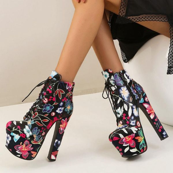 boots sarairis fashion mixed-color platform shoes unique extrem high heels ankle women autumn embroider, Black
boots sarairis fashion mixed-color platform shoes unique extrem high heels ankle women autumn embroider, Black