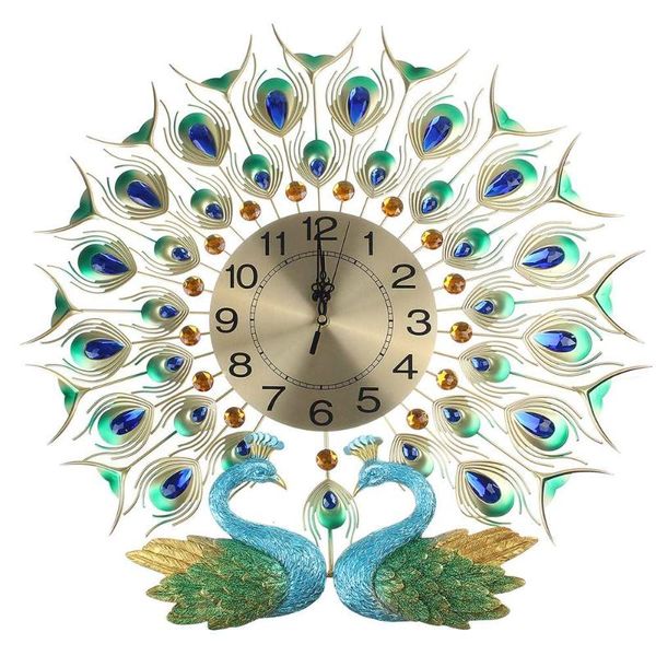 large 60cm 3d diamond crystal quartz peacock wall clocks european modern home living room decor silent clock fast
large 60cm 3d diamond crystal quartz peacock wall clocks european modern home living room decor silent clock fast