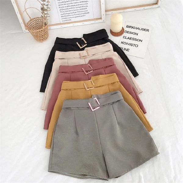 genayooa office elastic women mini high waist shorts with belt wide leg summer harajuku korean short feminino 210304, White;black
genayooa office elastic women mini high waist shorts with belt wide leg summer harajuku korean short feminino 210304, White;black