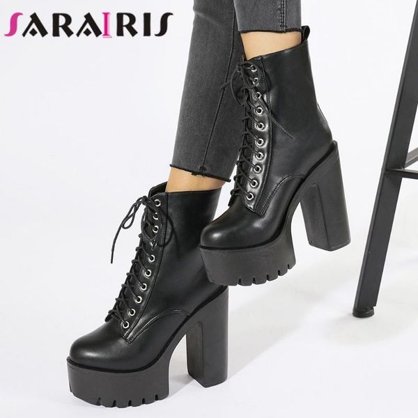 boots sarairis arrivals brand design high heels platform chic winter shoes women shoelace cool motorcycles ankle boot female, Black
boots sarairis arrivals brand design high heels platform chic winter shoes women shoelace cool motorcycles ankle boot female, Black