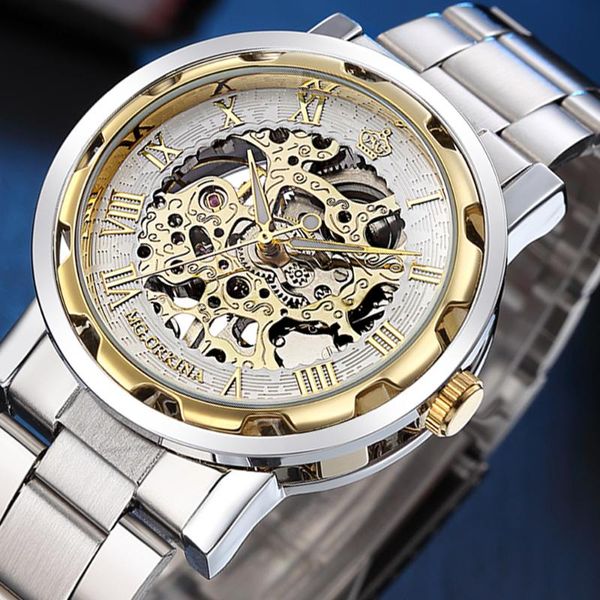 wristwatches orkina classic skeleton watch men mechanical hand wind transparent floating cloud carving fashion men's wristwatch, Slivery;brown
wristwatches orkina classic skeleton watch men mechanical hand wind transparent floating cloud carving fashion men's wristwatch, Slivery;brown