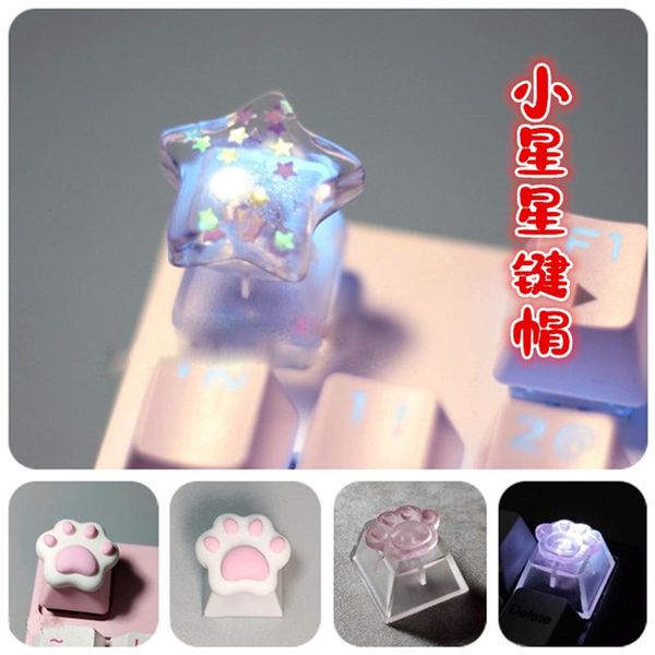 keyboards transparent esc personality keycap mechanical keyboard glitter crystal five-pointed star cat claw
keyboards transparent esc personality keycap mechanical keyboard glitter crystal five-pointed star cat claw
