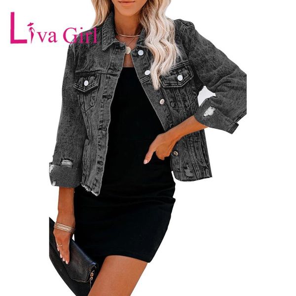 buttons cut-out denim jacket woman turn down collar casual hole female winter outwear long sleeve jeans coats 2xl women's jackets, Black;brown
buttons cut-out denim jacket woman turn down collar casual hole female winter outwear long sleeve jeans coats 2xl women's jackets, Black;brown