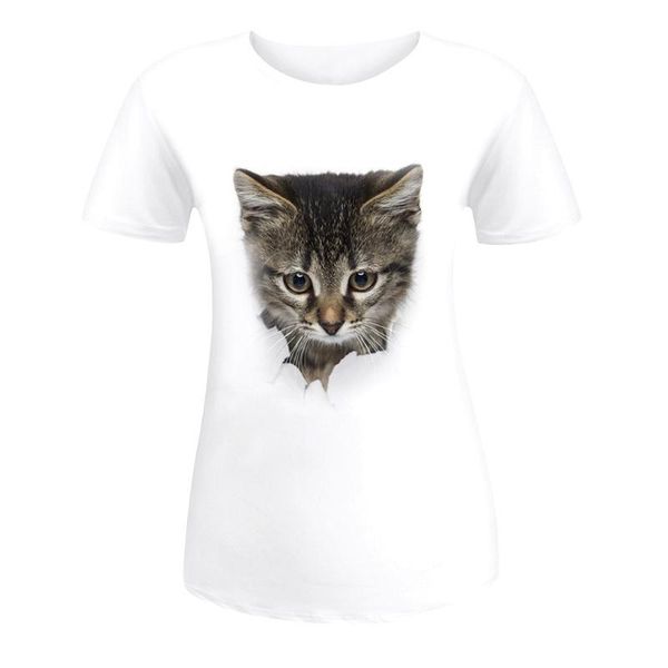 womens arrival t shirts 3d cat print casual t-shirt summer for girls cotton fashion short sleeve o-neck women's, White
womens arrival t shirts 3d cat print casual t-shirt summer for girls cotton fashion short sleeve o-neck women's, White