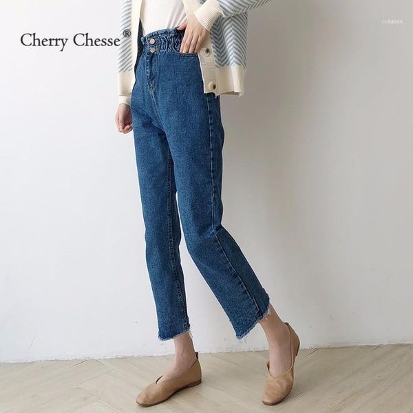 cherry chesse vintage women jeans pocket button straight ankle length denimtrousers female autumn casual jeans1, Blue
cherry chesse vintage women jeans pocket button straight ankle length denimtrousers female autumn casual jeans1, Blue