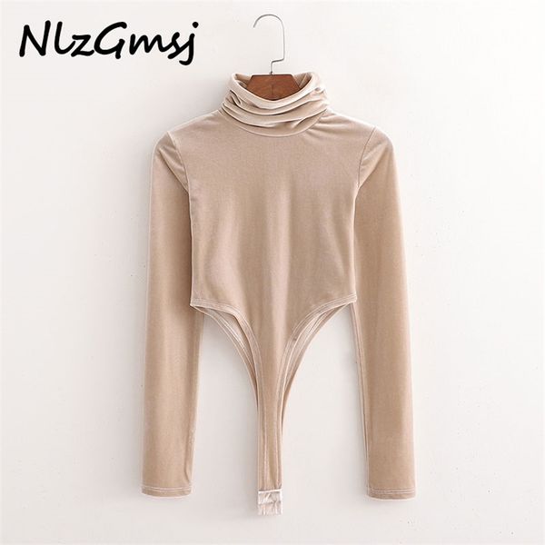 bodysuit women velvet high waist turtleneck long sleeve elastic jumpsuit slim s 210628, Black;white
bodysuit women velvet high waist turtleneck long sleeve elastic jumpsuit slim s 210628, Black;white
