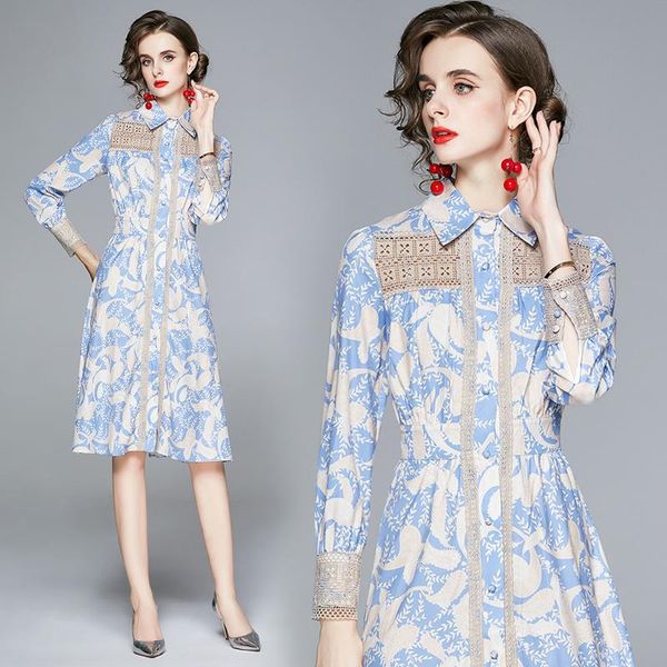 casual dresses autumn women fashion vintage print party dress light blue ladies elegant slim lantern sleeve office shirt vestidos, Black;gray
casual dresses autumn women fashion vintage print party dress light blue ladies elegant slim lantern sleeve office shirt vestidos, Black;gray