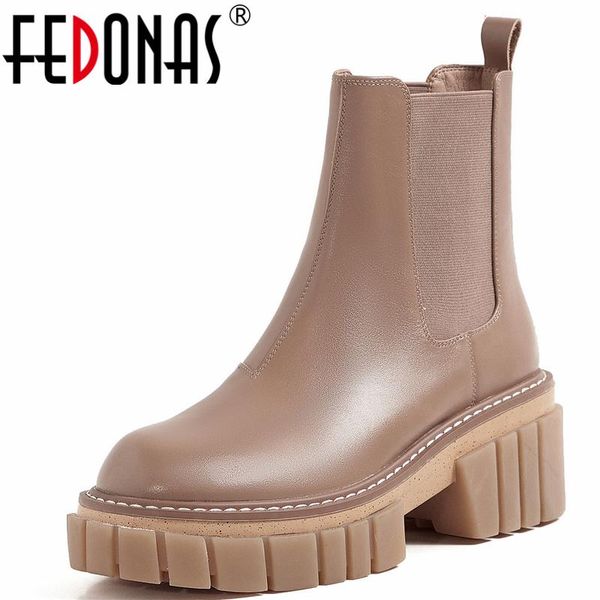 boots fedonas fashion neutral platforms women ankle genuine leather autumn winter thick heels shoes woman 2021, Black
boots fedonas fashion neutral platforms women ankle genuine leather autumn winter thick heels shoes woman 2021, Black