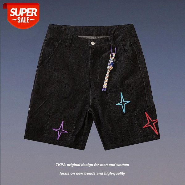 tkpa star embroidery primary color jeans for men and women hip-hop five-point pants casual shorts super #rp9x, Blue
tkpa star embroidery primary color jeans for men and women hip-hop five-point pants casual shorts super #rp9x, Blue