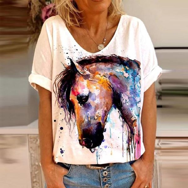 women's animal print t-shirts female summer harajuku cute horse pattern t shirt women casual short sleeve t-shirt #t2g, White
women's animal print t-shirts female summer harajuku cute horse pattern t shirt women casual short sleeve t-shirt #t2g, White