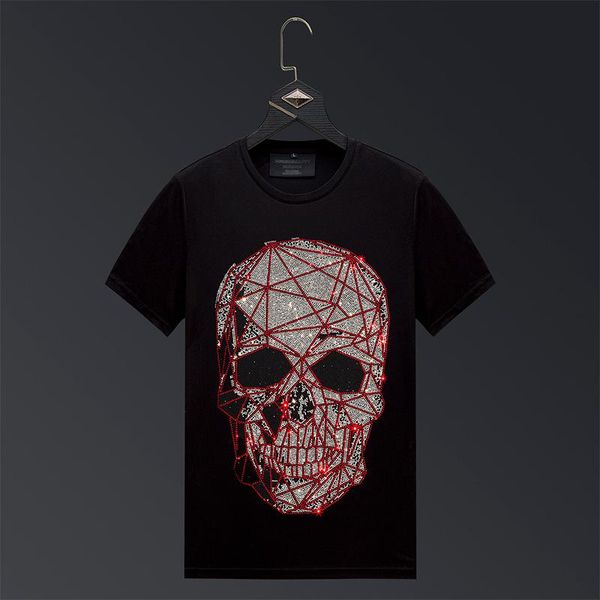 men's t-shirts shiny rhinestones stripe skull t shirts men short sleeve man streetwear o neck slim tshirts calaveras camiseta, White;black
men's t-shirts shiny rhinestones stripe skull t shirts men short sleeve man streetwear o neck slim tshirts calaveras camiseta, White;black