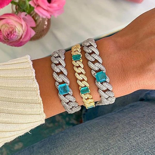 14mm iced out bling 3 row cz bracelet silver color cuban chain big green stone charm for women hip hop rock jewelry bracelets, Golden;silver
14mm iced out bling 3 row cz bracelet silver color cuban chain big green stone charm for women hip hop rock jewelry bracelets, Golden;silver