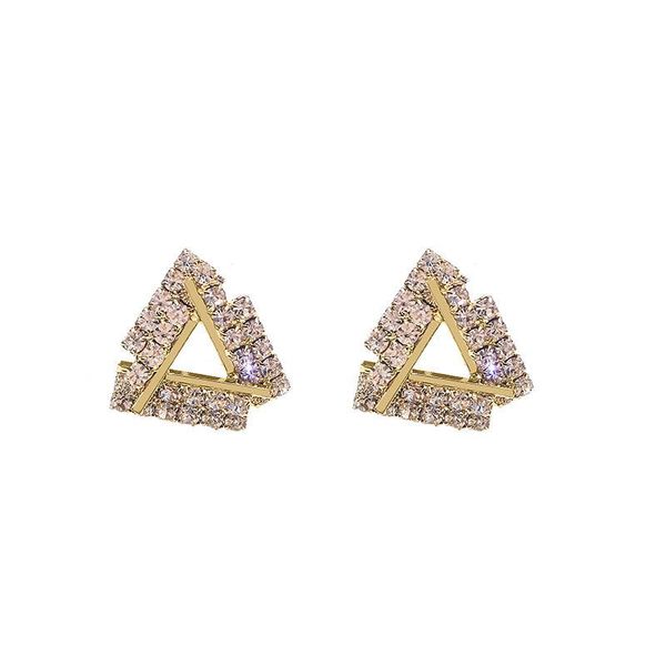 double triangle crystal temperament earrings girls ladies personality wild fine jewelry gift party birthday accessories stud, Golden;silver
double triangle crystal temperament earrings girls ladies personality wild fine jewelry gift party birthday accessories stud, Golden;silver