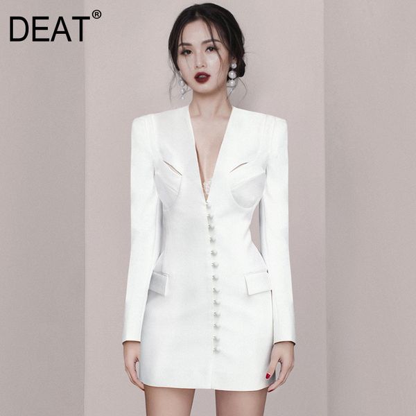women white patchwork asymmetrical single breasted dress v-neck long sleeve slim fit fashion tide summer 7e0157 210421, Black;gray
women white patchwork asymmetrical single breasted dress v-neck long sleeve slim fit fashion tide summer 7e0157 210421, Black;gray