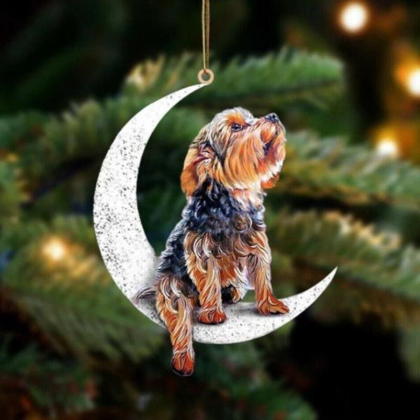 keychains car rearview mirror pendant dog sitting on the moon cute teddy puppy hanging ornament keychain christmas decor, Silver
keychains car rearview mirror pendant dog sitting on the moon cute teddy puppy hanging ornament keychain christmas decor, Silver